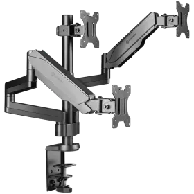ONKRON Triple Monitor Desk Mount Stand for 13-32-Inch LCD LED Screens up to 8 kg, Black — Image №1