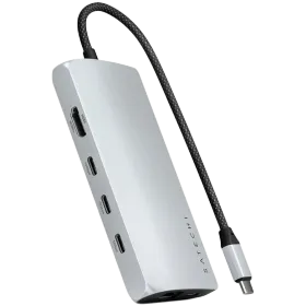 SATECHI  Multiport Adapter USB-C Multiport Adapter 8K with Ethernet V3 Silver — Image №1