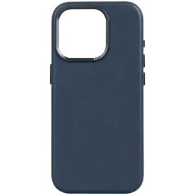 DECODED Case Leather Case with MagSafe, Navy for iPhone 15 — Image №1
