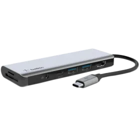 BELKIN  Multiport Adapter USB-C 7-in-1 Multiport Hub Adapter Space Gray — Image №1