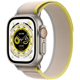 Apple Watch Ultra GPS + Cellular, 49mm, Natural, Yellow/Beige Trail Loop, S/M — Изображение №1
