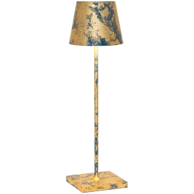 ΕΠΙΤΡΑΠΕΖΙΟ ΦΩΤΙΣΤΙΚΟ ZAFFERANO POLDINA PRO 111x380mm, Blue Capri Cracle Golden Leaf — Εικών №1