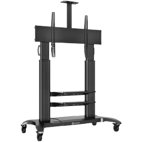 ONKRON Mobile TV Stand Rolling TV Cart for 60""-100"" Screens up to 136,4 kg, Black VESA: 200x200 - 1000x600 — Image №1