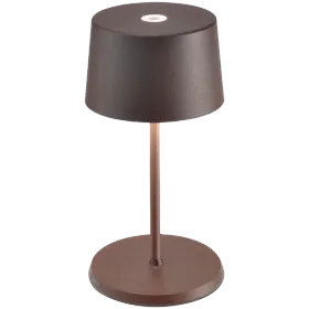 ZAFFERANO OLIVIA PRO MINI TABLE LAMP 110x220mm. MATT RUST 2.2W LED 130-150lm. — Εικών №1