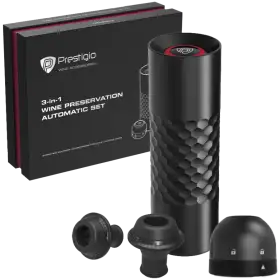 PRESTIGIO , ЧёрныйElectric Vacuum Wine Stopper with 2 stoppers — Изображение №1