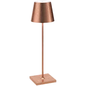 ZAFFERANO POLDINA PRO TABLE LAMP 111x380mm. COPPER LEAF 2.2W LED 185-203 lm. — Εικών №1