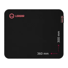 Gaming mouse pad LORGAR 360mm x 300mm x 3mm, Black/Red — Image №1