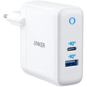 ANKER Power Adapter 2*USB/USB-C, 60 W, White — Image №1