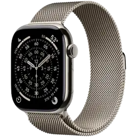 Apple Watch Series 11 GPS, 42mm, Natural Titanium, Natural Milanese Loop — Image №1