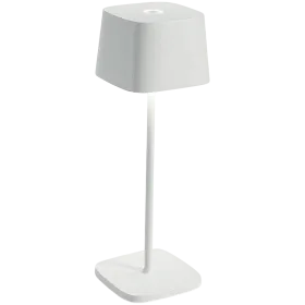ZAFFERANO OFELIA PRO TABLE LAMP 100x100x290mm. PAINTED MATT WHITE 2.2W LED 131-150lm. — Image №1