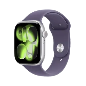 Apple Watch Series 11 GPS, 46мм, Silver Aluminium, Purple Fog Sport Band, S/M — Изображение №1 Apple Watch Series 11 GPS, 46мм, Silver Aluminium, Purple Fog Sport Band, S/M — Изображение №1