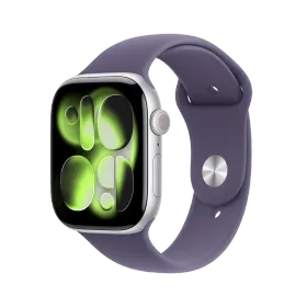Apple Watch Series 11 GPS, 46мм, Silver Aluminium, Purple Fog Sport Band, S/M — Изображение №1 Apple Watch Series 11 GPS, 46мм, Silver Aluminium, Purple Fog Sport Band, S/M — Изображение №1