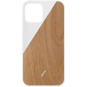 NATIVE UNION Чехол CLIC WOODEN with MagSafe, Белый/Дерево для iPhone 12/12 Pro — Изображение №1