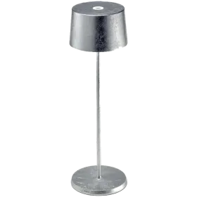 ZAFFERANO OLIVIA PRO TABLE LAMP 110x350mm. PAINTED SILVER LEAF 2.2W LED 150lm. — Изображение №1
