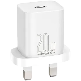 BASEUS Power Adapter USB-C, 20 W, White — Image №1