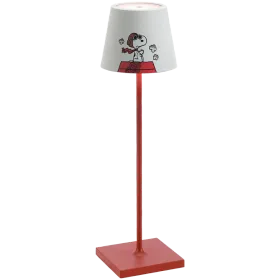 ZAFFERANO POLDINA PRO TABLE LAMP 111x380mm. MAT RED+PEAN.1-2.2W LED 185/203lm. — Εικών №1