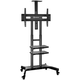 ONKRON Mobile TV Stand Rolling TV Cart for 50''-86'' Screens up to 105,9 kg, Black VESA: 200x200 - 800x500 — Image №1