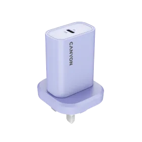 CANYON OnCharge 30CL UK Power Adapter USB-C, 30 W, Lavender USB Type C — Image №1
