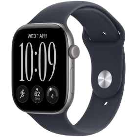 Apple Watch Series 12 GPS, 46χιλ., Διαστημικό γκρι, Navy Blue Sport Band, S/M — Εικών №1