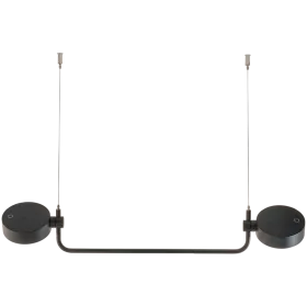 ZAFFERANO SUPER O HANGING LAMP 770x122x3000mm. MATT BLACK 2x3.5W 27/31/40K-5Vdc — Εικών №1