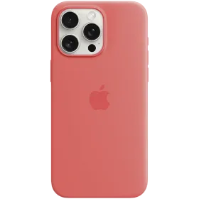 APPLE Θήκη Silicone Case with MagSafe με MagSafe, Guava for iPhone 15 Pro Max — Εικών №1