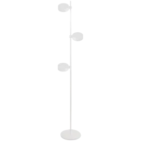 ZAFFERANO SUPER O FLOOR LAMP 3 L. 250x1600mm. MATT WHITE 3x3.5W 27/31/40K-5Vdc — Image №1