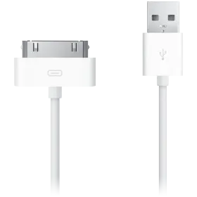 USB to 30-pin Apple Dock Connector APPLE, 1 m, White — Image №1