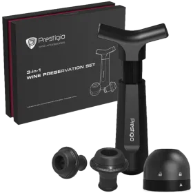 PRESTIGIO , BlackManual vacuum wine stopper — Image №1