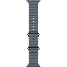 Apple 49mm Ocean Band - Black Titanium Finish Band Ocean Band Anchor Blue for Apple Watch 44/45/46/49 mm — Image №1