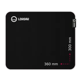 LORGAR Gaming mouse pad 360x300mm, Black/Purple — Image №1