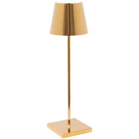 ZAFFERANO POLDINA PRO TABLE LAMP 111x380mm. GOLDEN 2.2W LED 183/203lm. — Εικών №1