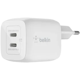 BELKIN Power Adapter 2*USB-C, 45 W, White — Image №1