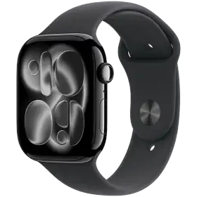 Apple Watch Series 11 GPS, 46χιλ., Jet Black Aluminium, Μαύρο αθλητικό λουράκι, M/L — Εικών №1 Apple Watch Series 11 GPS, 46χιλ., Jet Black Aluminium, Μαύρο αθλητικό λουράκι, M/L — Εικών №1