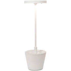 ZAFFERANO POLDINA REVERSO TABLE LAMP 110x350mm. PAINTED MATT WHITE 2.3W LED — Εικών №1