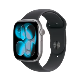 Apple Watch Series 11 GPS, 46мм, Space Grey Aluminium, Черный спортивный ремешок, S/M — Изображение №1 Apple Watch Series 11 GPS, 46мм, Space Grey Aluminium, Черный спортивный ремешок, S/M — Изображение №1