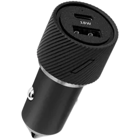 NATIVE UNION Car Adapter 2*USB/USB-C, 30 W, Black USB 2.0 (type A), USB Type-C — Image №1