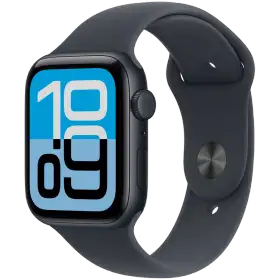 Apple Watch SE GPS Gen.3 + Cellular, 44мм, Тёмная ночь, Dark Blue Rubber Strap, M/L — Изображение №1 Apple Watch SE GPS Gen.3 + Cellular, 44мм, Тёмная ночь, Dark Blue Rubber Strap, M/L — Изображение №1