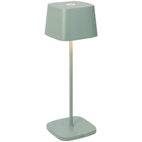 ZAFFERANO OFELIA PRO TABLE LAMP 100x100x290mm. PAINTED SAGE GREEN 2.2W LED 131-150lm. — Image №1