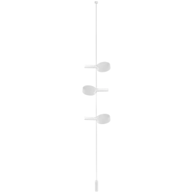 ZAFFERANO SUPER O SUSPENDED FLOOR LAMP 3 LIGHTS MATT WHITE 3x3.5W 27/31/40K-5Vdc — Image №1