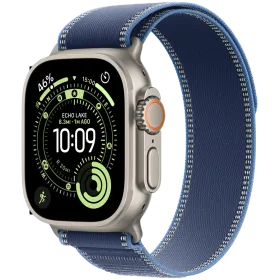 Apple Watch Ultra 3, 49χιλ., Natural, Blue/Bright Blue Trail Loop, S/M — Εικών №1