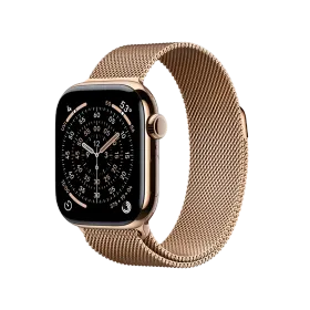 Apple Watch Series 11 GPS, 42мм, Gold Titanium, Gold Milanese Loop — Изображение №1 Apple Watch Series 11 GPS, 42мм, Gold Titanium, Gold Milanese Loop — Изображение №1