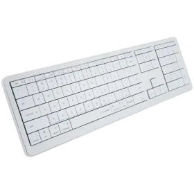 CLEVETURA CLVX 1 Touch-On-Keys AI Wireless Keyboard, White — Εικών №1