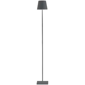 ZAFFERANO POLDINA PRO L FLOOR LAMP 170x170x1220mm. PAINTED DARK GRAY 5.5W LED 400lm. — Image №1