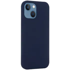 DECODED Case Leather MagSafe with MagSafe, Navy for iPhone 15 Plus — Image №1