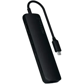 SATECHI  Aluminum Type-C Slim Multi-Port Adapter  Multiport Adapter Type-C Slim Multiport with Ethernet Adapter Black — Image №1