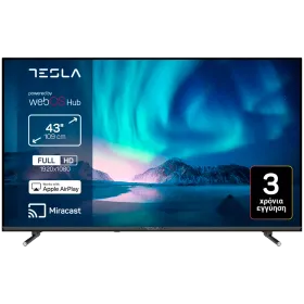 TESLA Смарт ТВ, LCD, 43", Full HD, Чёрный — Изображение №1