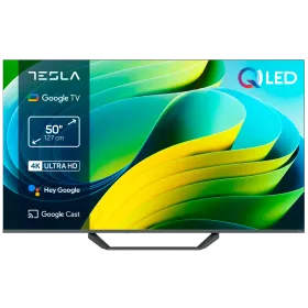 TESLA Смарт ТВ, QLED, 50", UHD, Серый — Изображение №1