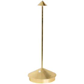 ZAFFERANO PINA PRO TABLE LAMP 105x290mm. WHITE GOLDEN LEAF 2.2W LED 173lm. — Εικών №1