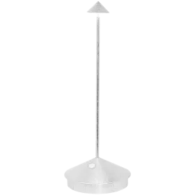 ZAFFERANO PINA PRO TABLE LAMP 105x290mm. WHITE SILVER LEAF 2.2W LED 173lm. — Εικών №1