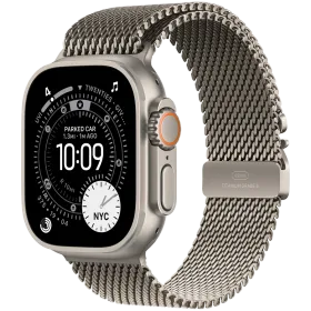 Apple Watch Ultra 3, 49χιλ., Natural, Natural Titanium Milanese Loop, Small — Εικών №1